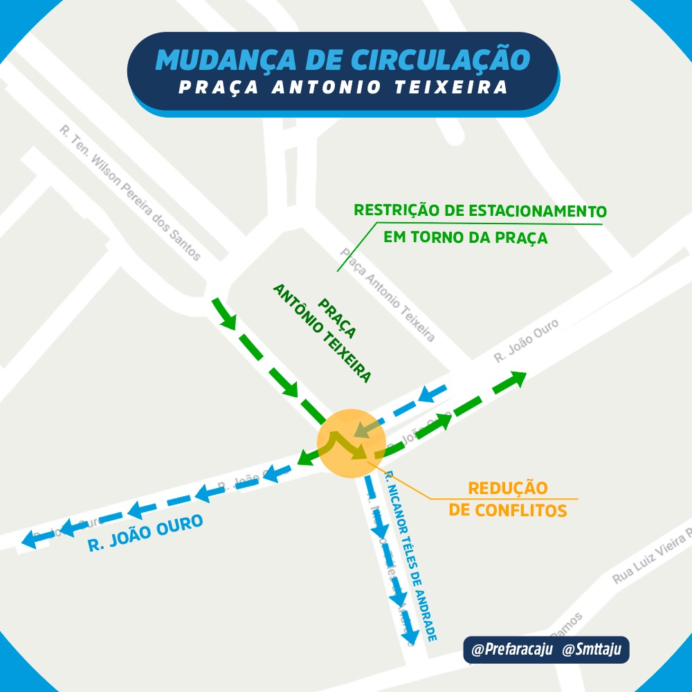 Quatro ruas do Jabotiana passam a ter sentido único a partir desta quarta, 16 - SMTT Aracaju